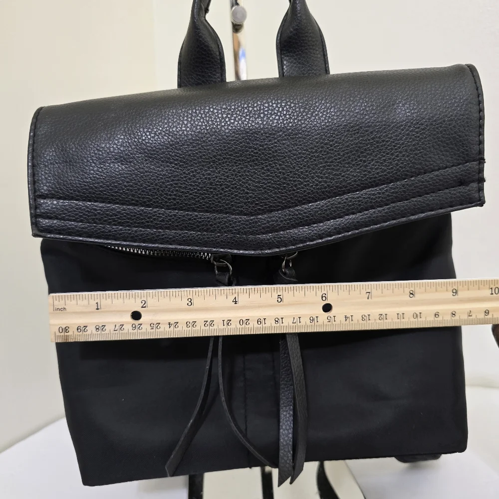BOTKIER New York Mini Trigger Backpack Purse Faux Leather‎ Black Travel